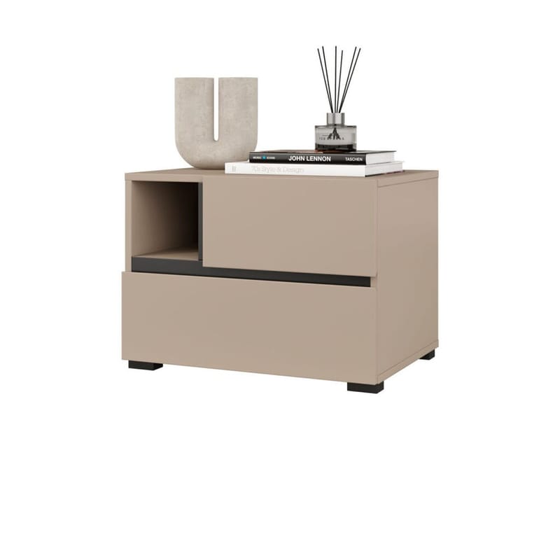 Yöpöytä Cross S 2 laatikolla - Kongo - Huonekalut - Pöytä & ruokailuryhmä - Apupöytä & sivupöytä - Yöpöytä