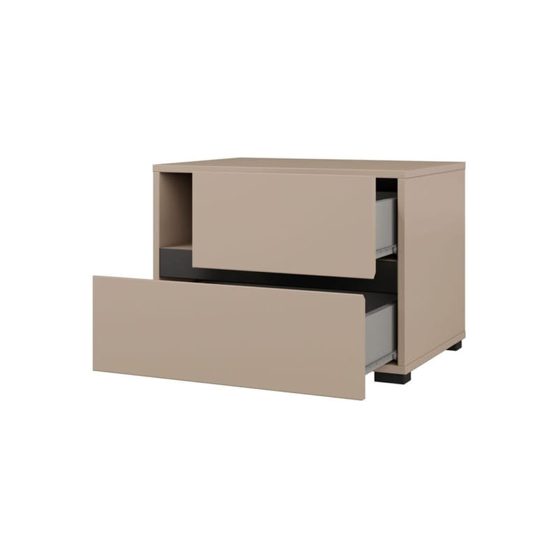 Yöpöytä Cross S 2 laatikolla - Kongo - Huonekalut - Pöytä & ruokailuryhmä - Apupöytä & sivupöytä - Yöpöytä