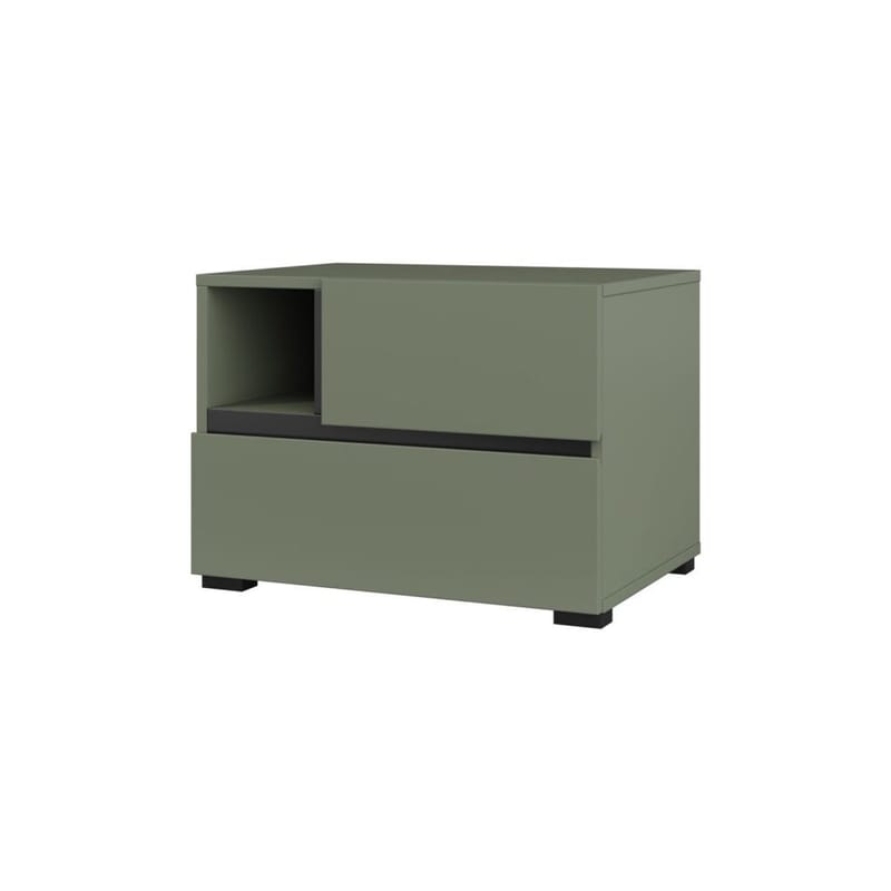 Yöpöytä Cross S 2 laatikolla - Vihreä - Huonekalut - Pöytä & ruokailuryhmä - Apupöytä & sivupöytä - Yöpöytä