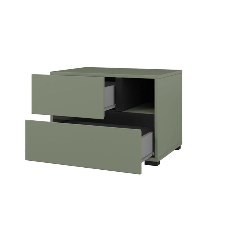 Yöpöytä Cross S 2 laatikolla - Vihreä - Huonekalut - Pöytä & ruokailuryhmä - Apupöytä & sivupöytä - Yöpöytä