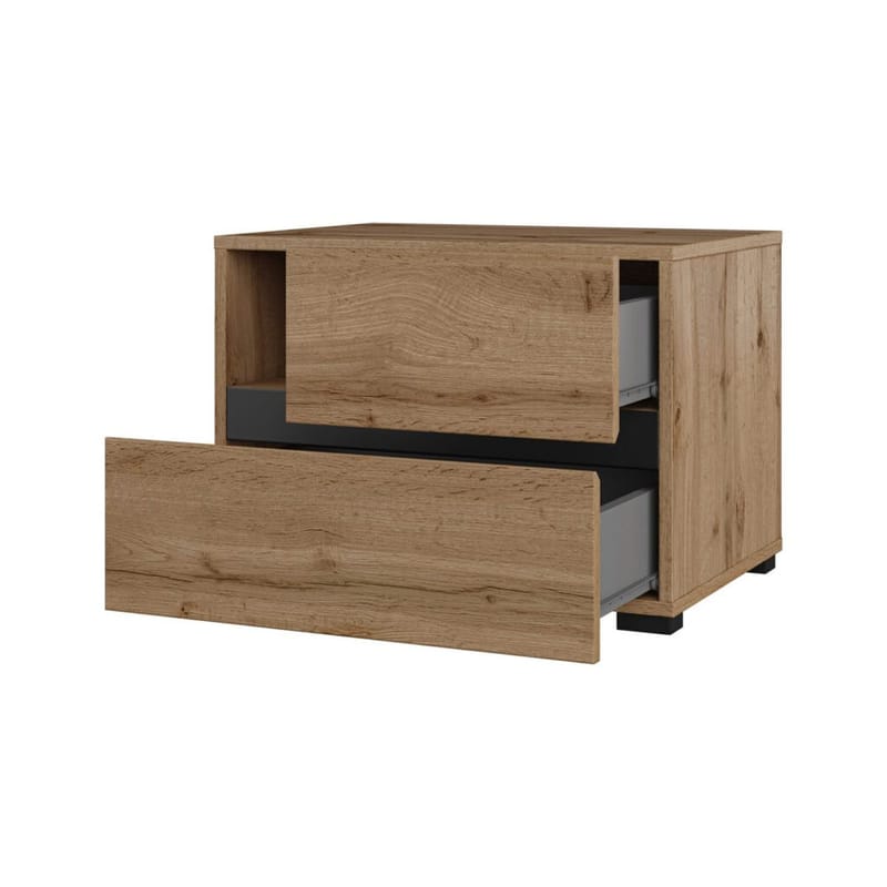 Yöpöytä Cross S 2 laatikolla - Wotan Tammik - Huonekalut - Pöytä & ruokailuryhmä - Apupöytä & sivupöytä - Yöpöytä