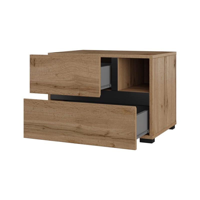 Yöpöytä Cross S 2 laatikolla - Wotan Tammik - Huonekalut - Pöytä & ruokailuryhmä - Apupöytä & sivupöytä - Yöpöytä