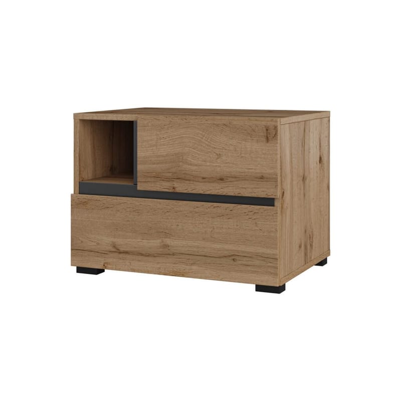 Yöpöytä Cross S 2 laatikolla - Wotan Tammik - Huonekalut - Pöytä & ruokailuryhmä - Apupöytä & sivupöytä - Yöpöytä