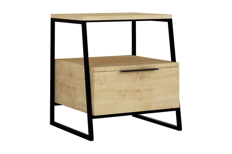 Desgrar yöpöytä 45x50 cm tammea laatikoilla ja säilytystilalla, Beige