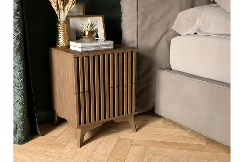 Yöpöytä Entsian 40 cm - Ruskea - Huonekalut - Pöytä & ruokailuryhmä - Apupöytä & sivupöytä - Yöpöytä