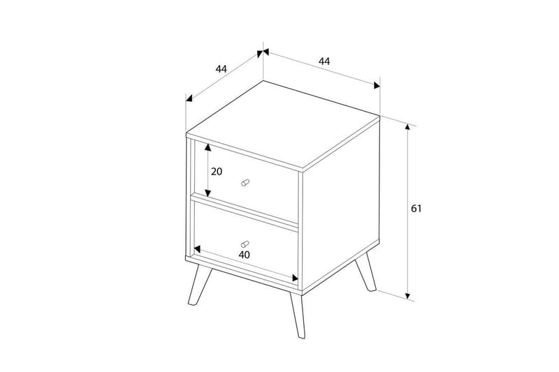 Yöpöytä Felyra Monivärinen - Monivärinen - Huonekalut - Pöytä & ruokailuryhmä - Apupöytä & sivupöytä - Yöpöytä