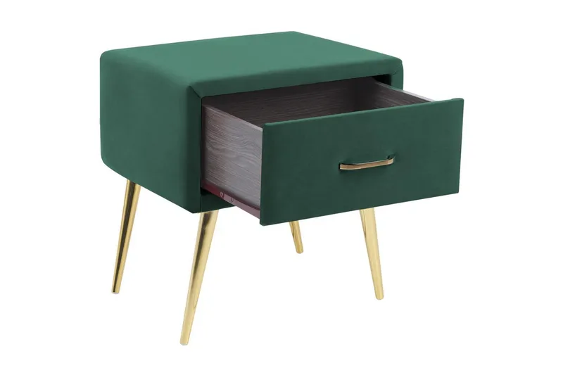 Yöpöytä Flayat Vihreä, kulta - Vihreä, kulta - Huonekalut - Pöytä & ruokailuryhmä - Apupöytä & sivupöytä - Yöpöytä