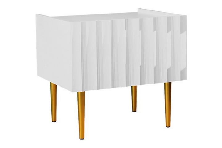 Yöpöytä Glenndale 50 cm - Valkoinen - Yöpöytä