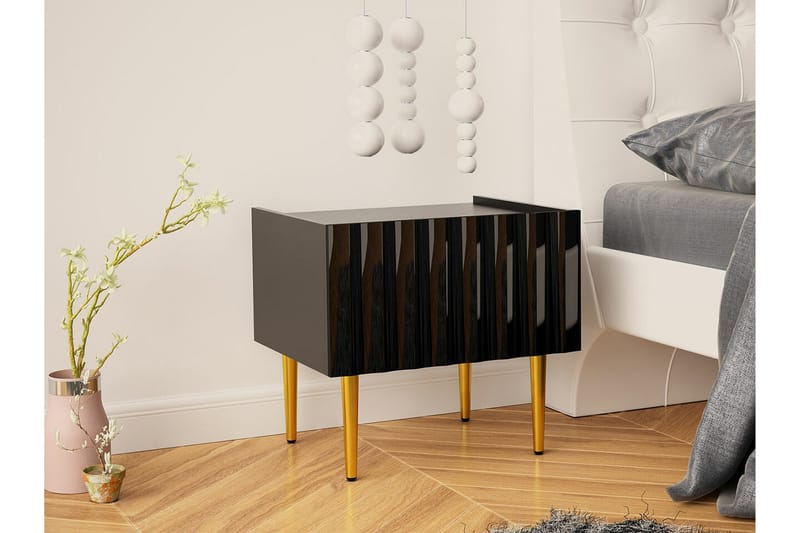 Glenndale Sängbord 50 cm Concept 55 Black - Huonekalut - Pöytä & ruokailuryhmä - Apupöytä & sivupöytä - Yöpöytä