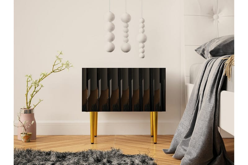 Glenndale Sängbord 50 cm Concept 55 Black - Huonekalut - Pöytä & ruokailuryhmä - Apupöytä & sivupöytä - Yöpöytä