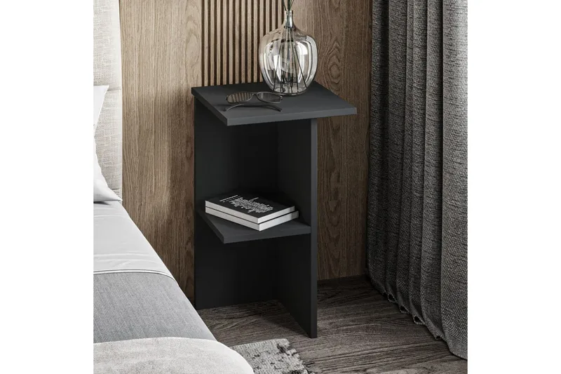Yöpöytä Gwyneth Antrasiitti - Antrasiitti - Huonekalut - Pöytä & ruokailuryhmä - Apupöytä & sivupöytä - Yöpöytä