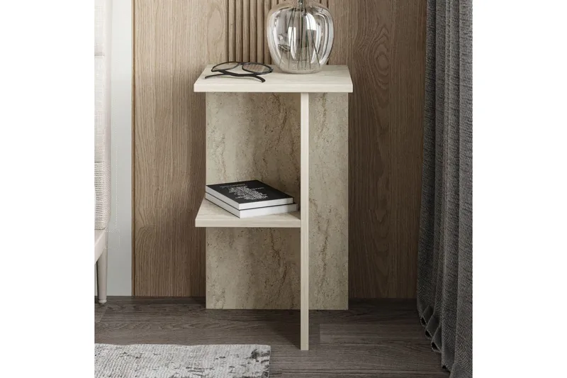 Yöpöytä Gwyneth Travertiini - Travertiini - Huonekalut - Pöytä & ruokailuryhmä - Apupöytä & sivupöytä - Yöpöytä