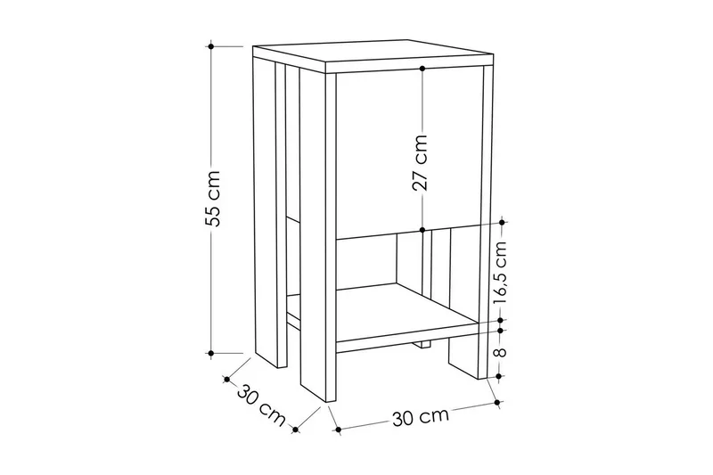 Yöpöytä Haelyn Travertiini - Travertiini - Huonekalut - Pöytä & ruokailuryhmä - Apupöytä & sivupöytä - Yöpöytä