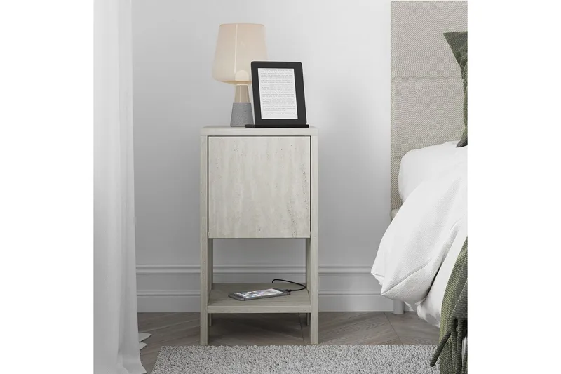 Yöpöytä Haelyn Travertiini - Travertiini - Huonekalut - Pöytä & ruokailuryhmä - Apupöytä & sivupöytä - Yöpöytä