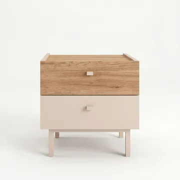 Yöpöytä Hanah Home Luke (47,9 x 47 x 36,8 cm) Hiekkatammi - Hiekkatammi - Huonekalut - Pöytä & ruokailuryhmä - Apupöytä & sivupöytä - Yöpöytä