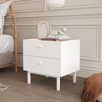 Yöpöytä Hanah Home Luke (47,9 x 47 x 36,8 cm) Valkoinen - Valkoinen - Huonekalut - Pöytä & ruokailuryhmä - Apupöytä & sivupöytä - Yöpöytä