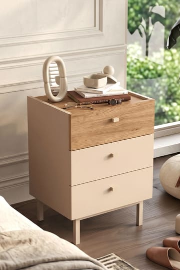 Yöpöytä Hanah Home Luke (47,9 x 63,5 x 36,8 cm) Hiekkatammi - Hiekka ja tammi - Huonekalut - Pöytä & ruokailuryhmä - Apupöytä & sivupöytä - Yöpöytä