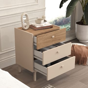 Yöpöytä Hanah Home Luke (47,9 x 63,5 x 36,8 cm) Hiekkatammi - Hiekka ja tammi - Huonekalut - Pöytä & ruokailuryhmä - Apupöytä & sivupöytä - Yöpöytä