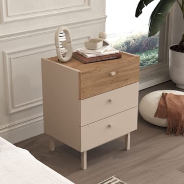 Yöpöytä Hanah Home Luke (47,9 x 63,5 x 36,8 cm) Hiekkatammi - Hiekka ja tammi - Huonekalut - Pöytä & ruokailuryhmä - Apupöytä & sivupöytä - Yöpöytä