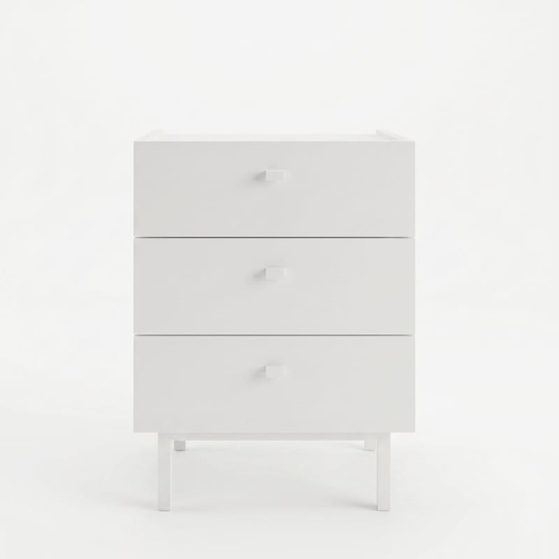 Yöpöytä Hanah Home Luke (47,9 x 63,5 x 36,8 cm) Valkoinen, Valkoinen
