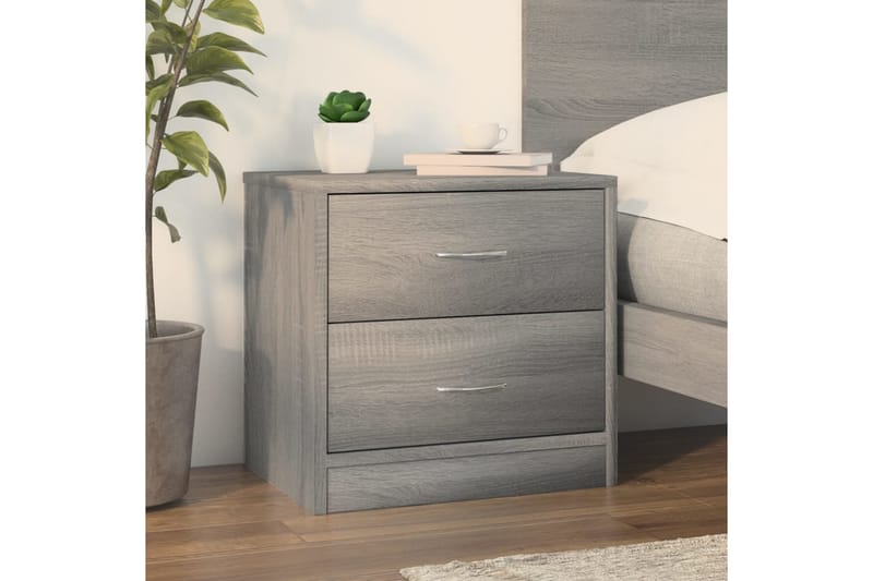 Yöpöytä harmaa sonoma 40x30x40 cm tekninen puu - Harmaa - Huonekalut - Pöytä & ruokailuryhmä - Apup�öytä & sivupöytä - Yöpöytä