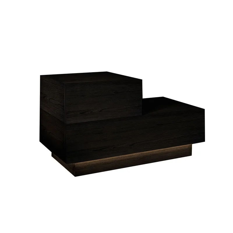 Yöpöytä Homitis Kayra (70 x 35 x 38,3 cm) musta puu, Musta puu