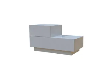 Yöpöytä Homitis Kayra (70 x 35 x 38,3 cm) Valkoinen - Valkoinen - Huonekalut - Pöytä & ruokailuryhmä - Apupöytä & sivupöytä - Yöpöytä