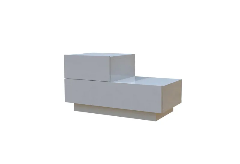 Yöpöytä Homitis Kayra (70 x 35 x 38,3 cm) Valkoinen, Valkoinen