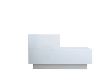 Yöpöytä Homitis Kayra (70 x 35 x 38,3 cm) Valkoinen - Valkoinen - Huonekalut - Pöytä & ruokailuryhmä - Apupöytä & sivupöytä - Yöpöytä