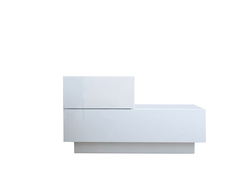 Yöpöytä Homitis Kayra (70 x 35 x 38,3 cm) Valkoinen - Valkoinen - Huonekalut - Pöytä & ruokailuryhmä - Apupöytä & sivupöytä - Yöpöytä