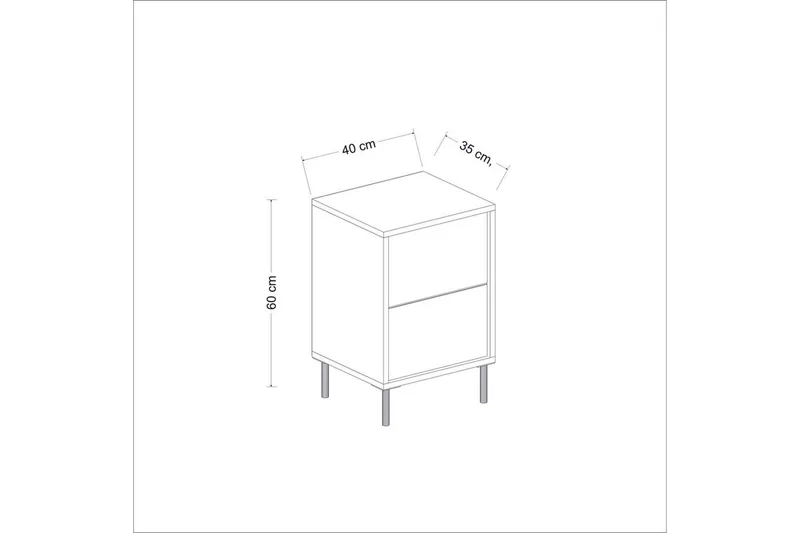 Yöpöytä Imaj travertiini / kulta - Beige/Kulta - Huonekalut - Pöytä & ruokailuryhmä - Apupöytä & sivupöytä - Yöpöytä