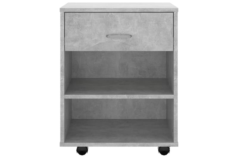 Kaappi pyörillä betoninharmaa 46x36x59 cm lastulevy - Harmaa - Huonekalut - Pöytä & ruokailuryhmä - Apupöytä & sivupöytä - Yöpöytä