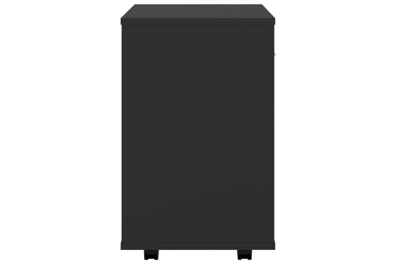 Kaappi pyörillä musta 46x36x59 cm lastulevy - Musta - Huonekalut - Pöytä & ruokailuryhmä - Apupöytä & sivupöytä - Yöpöytä