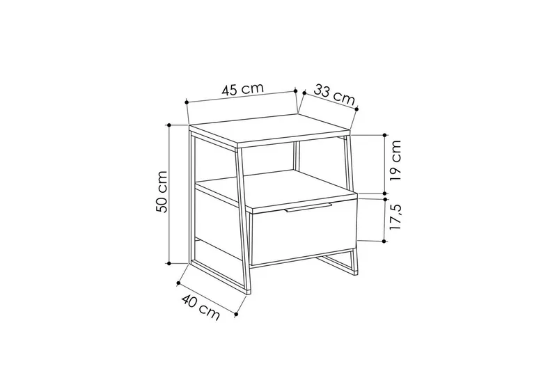 Yöpöytä Kavilash Hitit - Hitit - Huonekalut - Pöytä & ruokailuryhmä - Apupöytä & sivupöytä - Yöpöytä