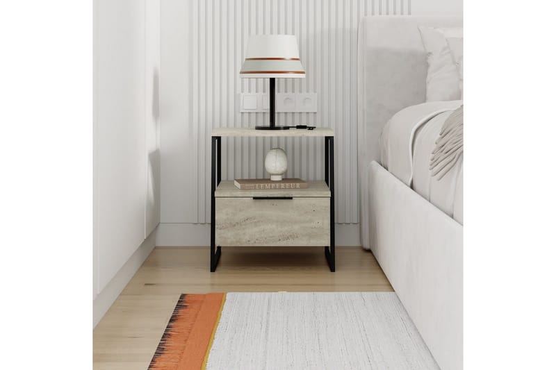 Yöpöytä Kavilash Travertiini - Travertiini - Huonekalut - Pöytä & ruokailuryhmä - Apupöytä & sivupöytä - Yöpöytä