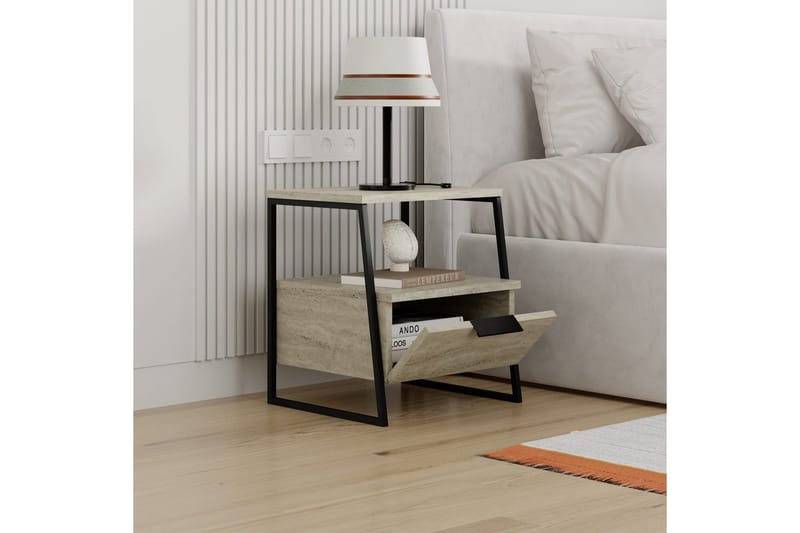 Yöpöytä Kavilash Travertiini - Travertiini - Huonekalut - Pöytä & ruokailuryhmä - Apupöytä & sivupöytä - Yöpöytä