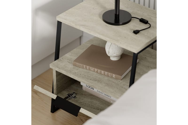 Yöpöytä Kavilash Travertiini - Travertiini - Huonekalut - Pöytä & ruokailuryhmä - Apupöytä & sivupöytä - Yöpöytä