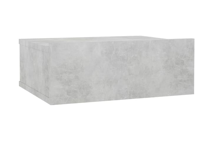 Kelluva yöpöytä betoninharmaa 40x30x15 cm lastulevy - Harmaa - Yöpöytä