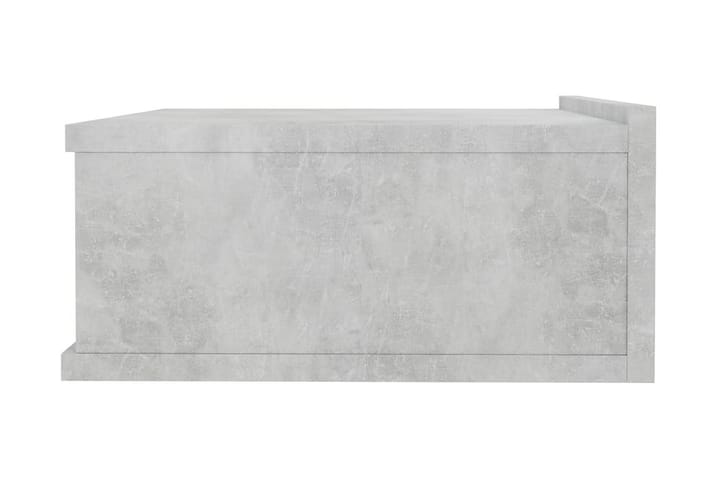 Kelluva yöpöytä betoninharmaa 40x30x15 cm lastulevy - Harmaa - Yöpöytä