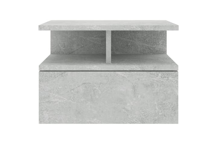 Kelluva yöpöytä betoninharmaa 40x31x27 cm lastulevy - Harmaa - Yöpöytä