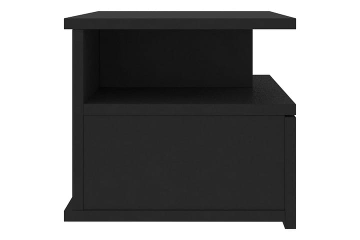 Kelluva yöpöytä musta 40x31x27 cm lastulevy - Musta - Yöpöytä