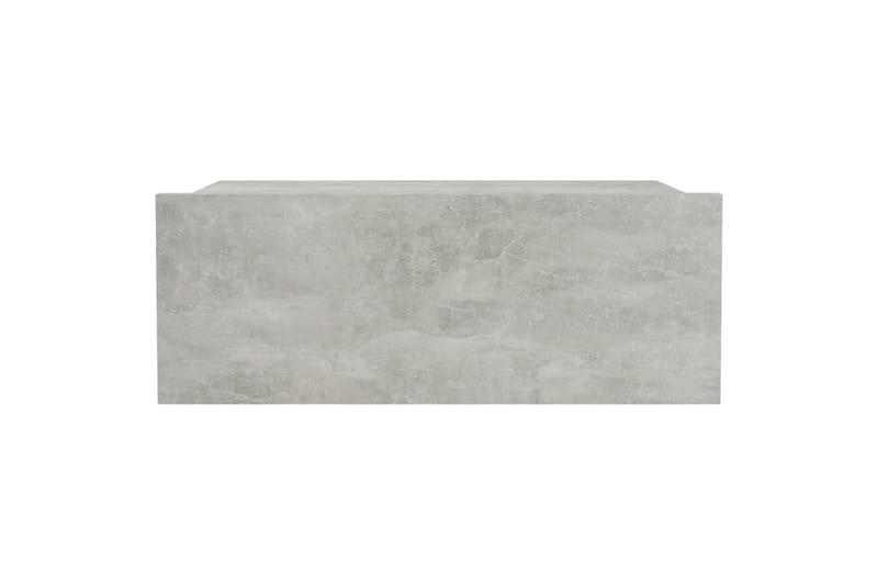 Kelluvat yöpöydät 2 kpl betoninharmaa 40x30x15 cm lastulevy - Harmaa - Yöpöytä