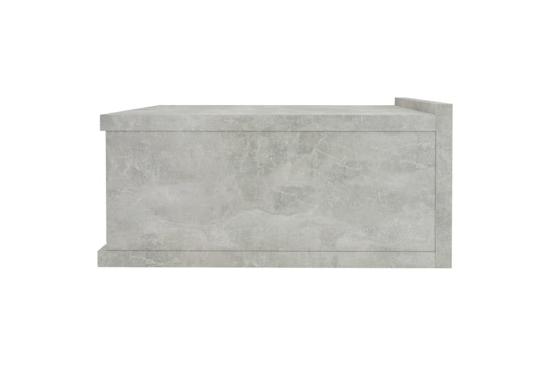 Kelluvat yöpöydät 2 kpl betoninharmaa 40x30x15 cm lastulevy - Harmaa - Yöpöytä