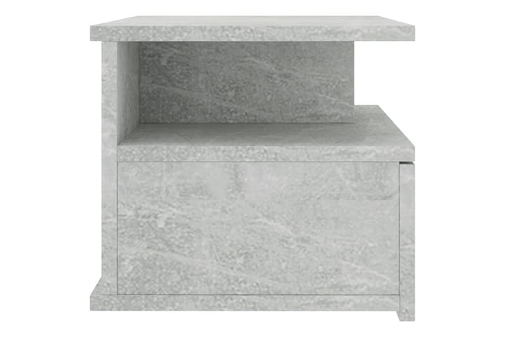 Kelluvat yöpöydät 2 kpl betoninharmaa 40x31x27 cm lastulevy - Harmaa - Yöpöytä