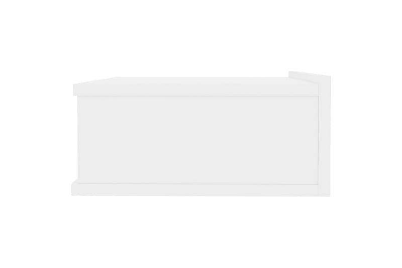 Kelluvat yöpöydät 2 kpl valkoinen 40x30x15 cm lastulevy - Valkoinen - Huonekalut - Pöytä & ruokailuryhmä - Apupöytä & sivupöytä - Yöpöytä