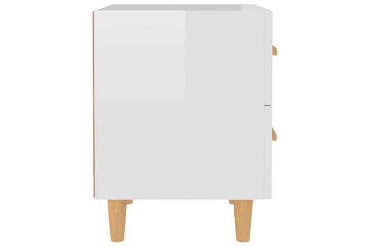 Yöpöytä korkeakiilto valkoinen 40x35x47,5 cm - Valkoinen - Yöpöytä