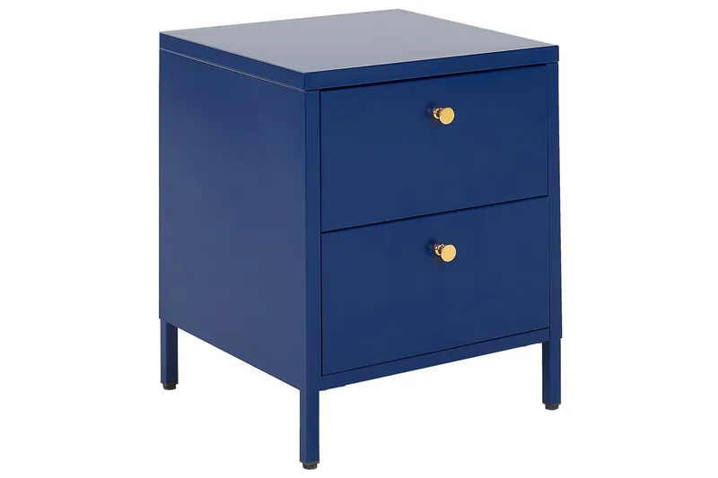 Yöpöytä Kylea Sininen, Kulta - Sininen, Kulta - Huonekalut - Pöytä & ruokailuryhmä - Apupöytä & sivupöytä - Yöpöytä