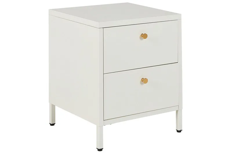 Yöpöytä Kylea Valkoinen, kulta, Valkoinen, kulta