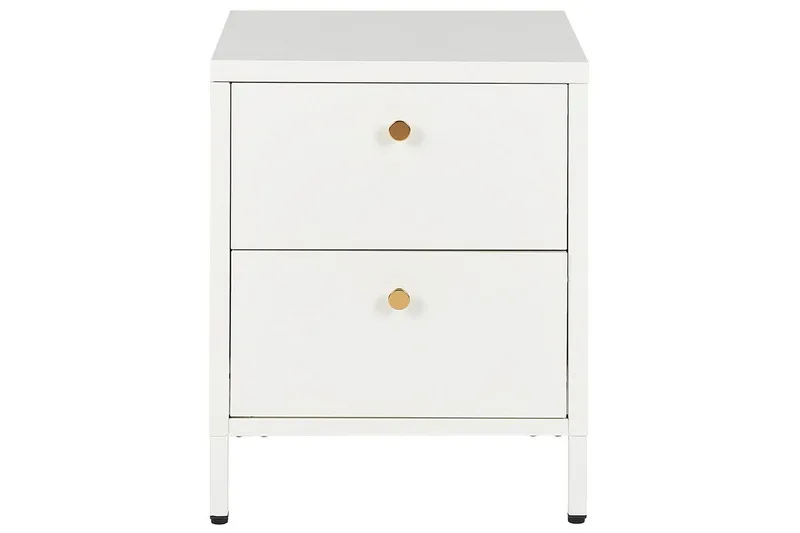 Yöpöytä Kylea Valkoinen, kulta - Valkoinen, kulta - Huonekalut - Pöytä & ruokailuryhmä - Apupöytä & sivupöytä - Yöpöytä