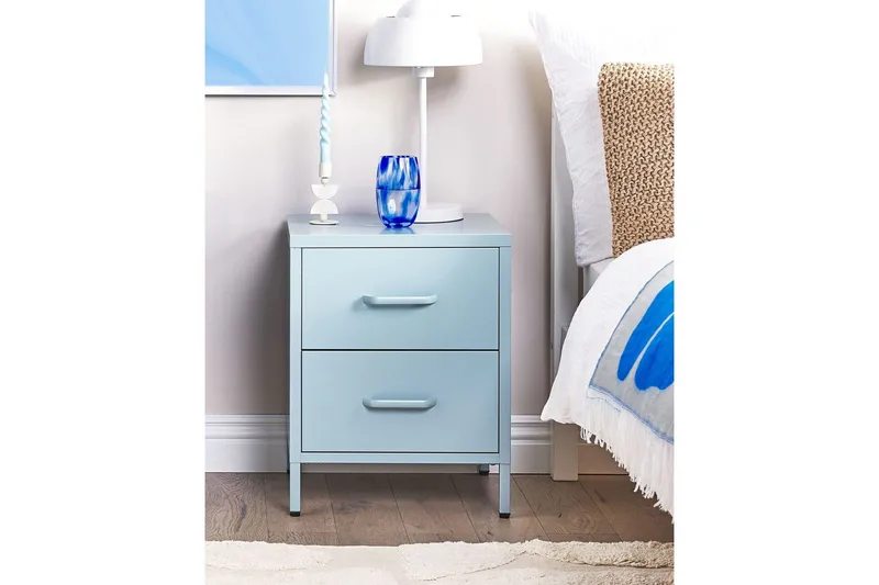 Yöpöytä Malavi Sininen - Sininen - Huonekalut - Pöytä & ruokailuryhmä - Apupöytä & sivupöytä - Yöpöytä